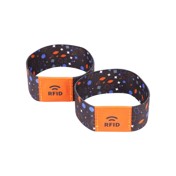 Comfortable RFID Cloth Wristbands with NFC/Chip Options 1