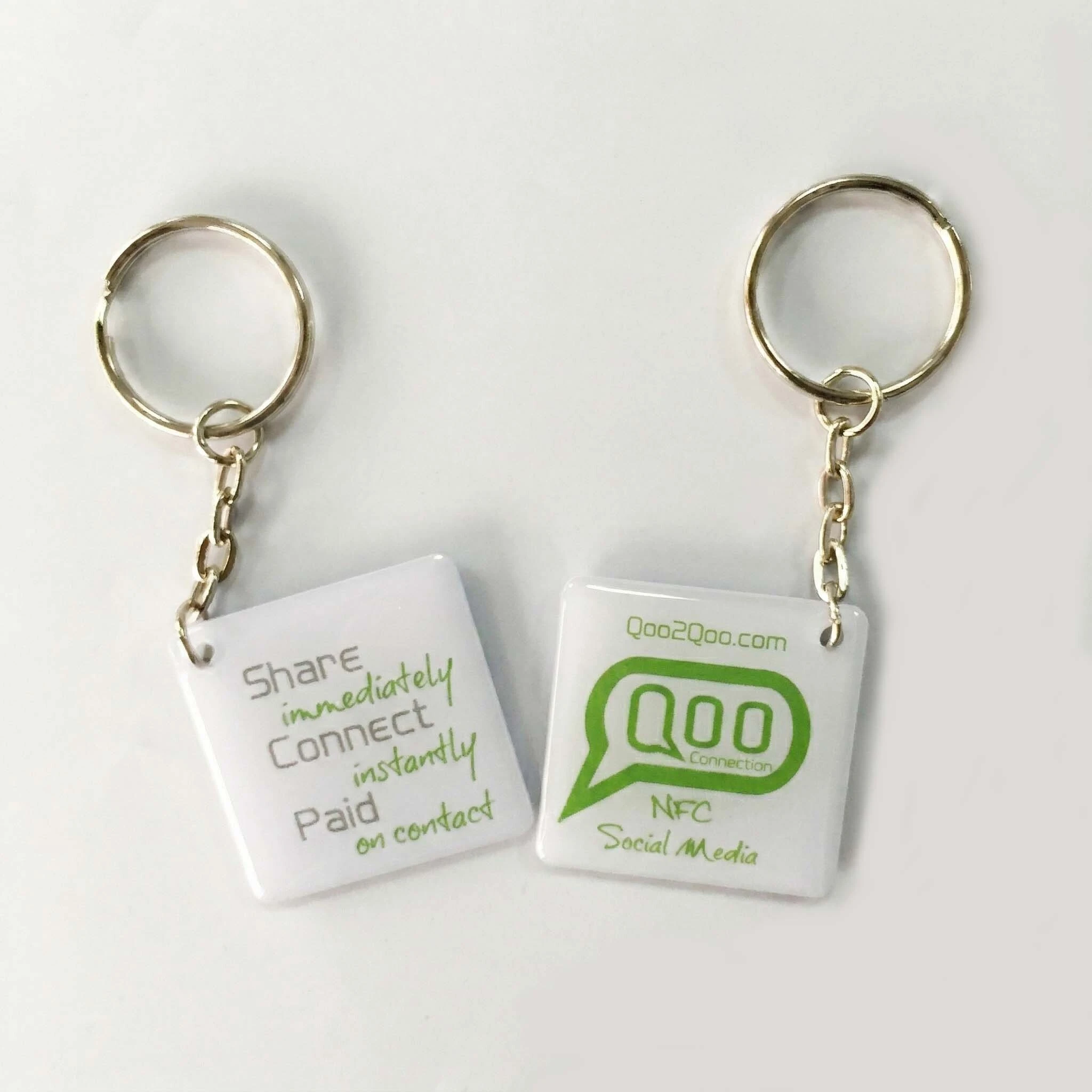 Custom NFC Epoxy Social Media Keyfobs 1