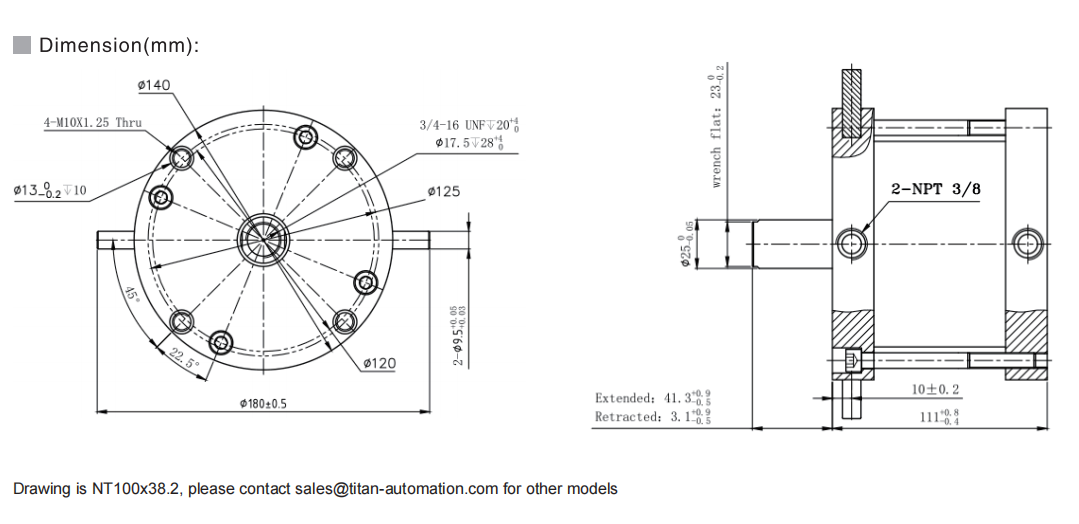LP/LPM Low Profile Compact Pneumatic Cylinder NTP 4