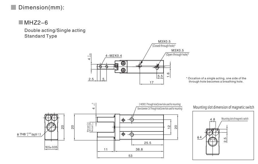 Pneumatic Parallel Grippers NTA MHZ for Factory Automation 5