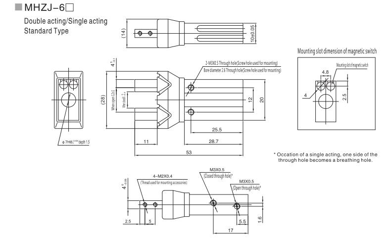 Pneumatic Parallel Grippers NTA MHZ for Factory Automation 10