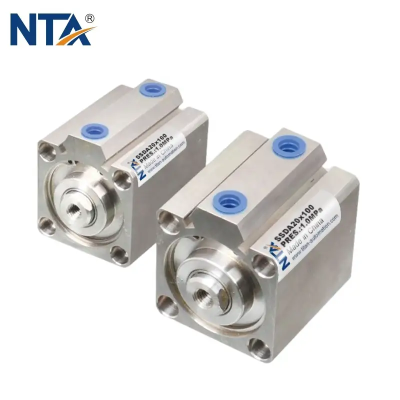 All Stainless Steel Compact Pneumatic Air Cylinders High Quality Corrosion Resistant  for Chemical Food&amp;Beverage Equipme 1