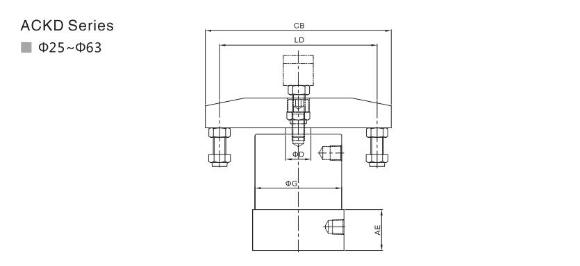 ACK Series Pneumatic Angle Cylinder 6