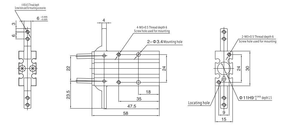 Пневматический цилиндровый цилиндр Air MHY Series для промышленных роботов 7