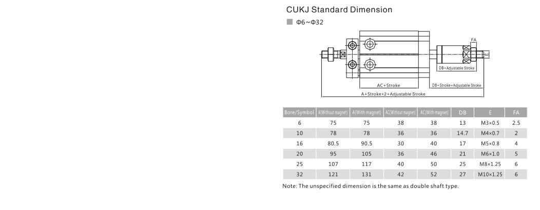 Rod compacta haste guiada não rotativa cilindro de ar nta Cuk para automação robótica 8