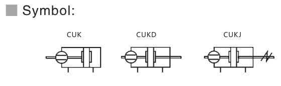 Rod compacta haste guiada não rotativa cilindro de ar nta Cuk para automação robótica 2