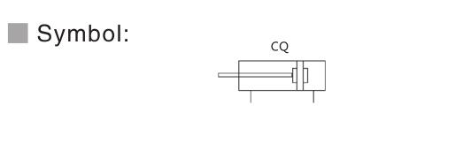 Single Acting Double Acting Compact Pneumatic Cylinder CQ2 Series 3