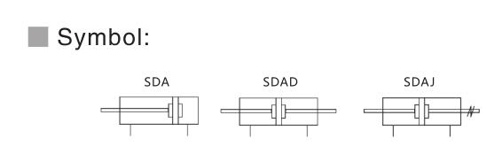 Низкопрофильный пневматический компактный цилиндр SDA для робототехники и автоматизации 2