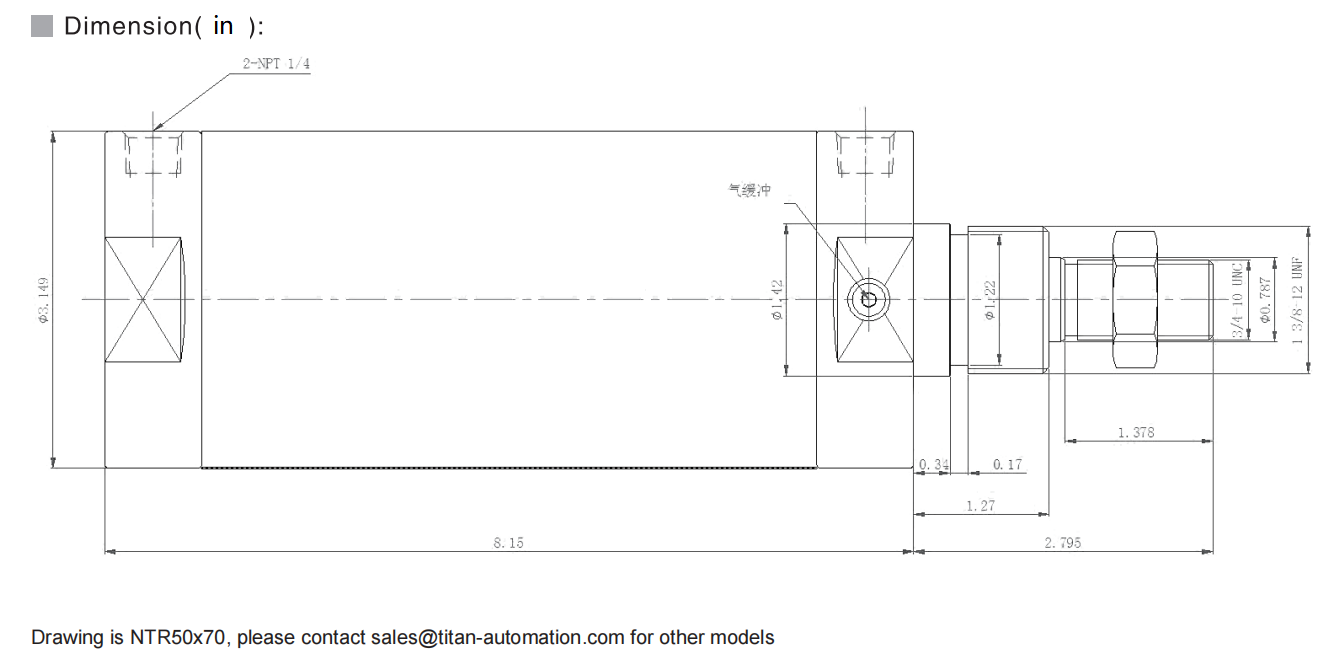 Quality Round Body Pneumatic Cylinder NTR Manufacturer | NTA 3