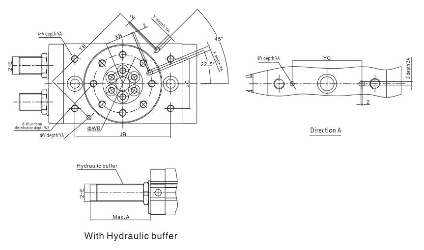 Actuadores de aire giratorio de ángulo ajustable NTA MSQ Instalar en espacios apretados 8