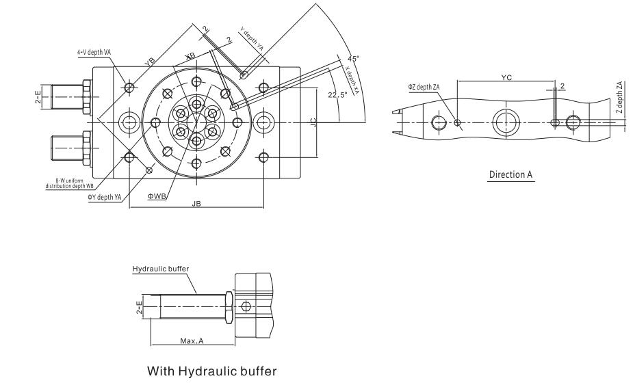 Actuadores de aire giratorio de ángulo ajustable NTA MSQ Instalar en espacios apretados 12