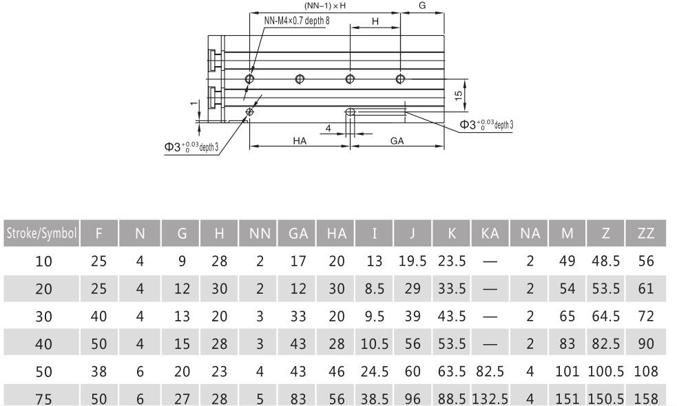 Mini slides cilindros MXS para aplicações pneumáticas com espaço apertado 11