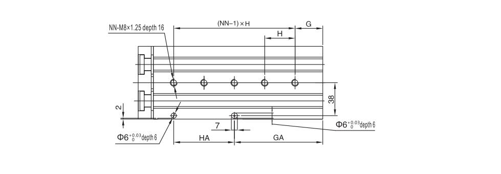 Mini slides cilindros MXS para aplicações pneumáticas com espaço apertado 30