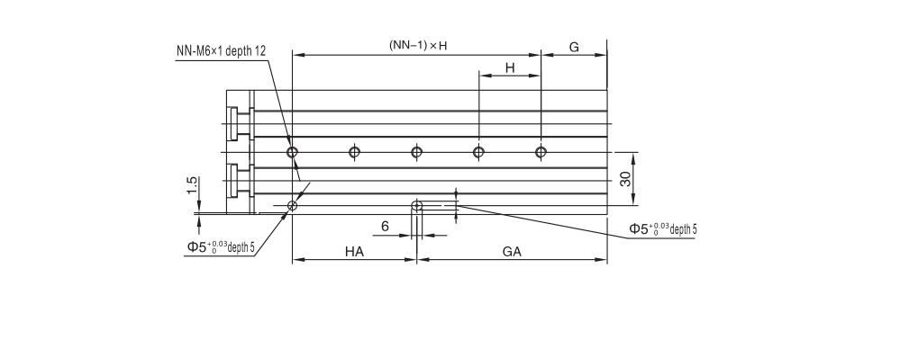 Mini slides cilindros MXS para aplicações pneumáticas com espaço apertado 24