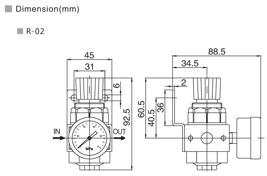 Regulador de la Serie U, proveedores de China del regulador de aire comprimido 6
