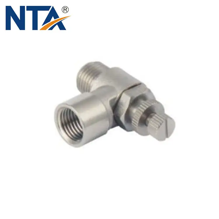 MSLF Female Brass/Metal Elbow Type/Universal Type Throttle Control Valve/Air Flow Control Valve 1