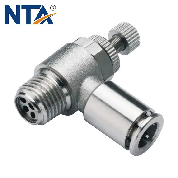 MSL Brass/Metal Elbow Type/Universal Type/Push-lock Type Throttle Control Valve/Air Flow Control Valve 1