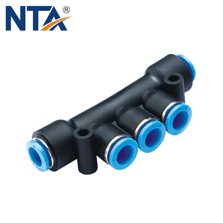 PKG Different Diameter Union Triple Plastic Push-in Fitting/Pneumatic Fitting/Compressed Air Fitting/One Touch Tube 1
