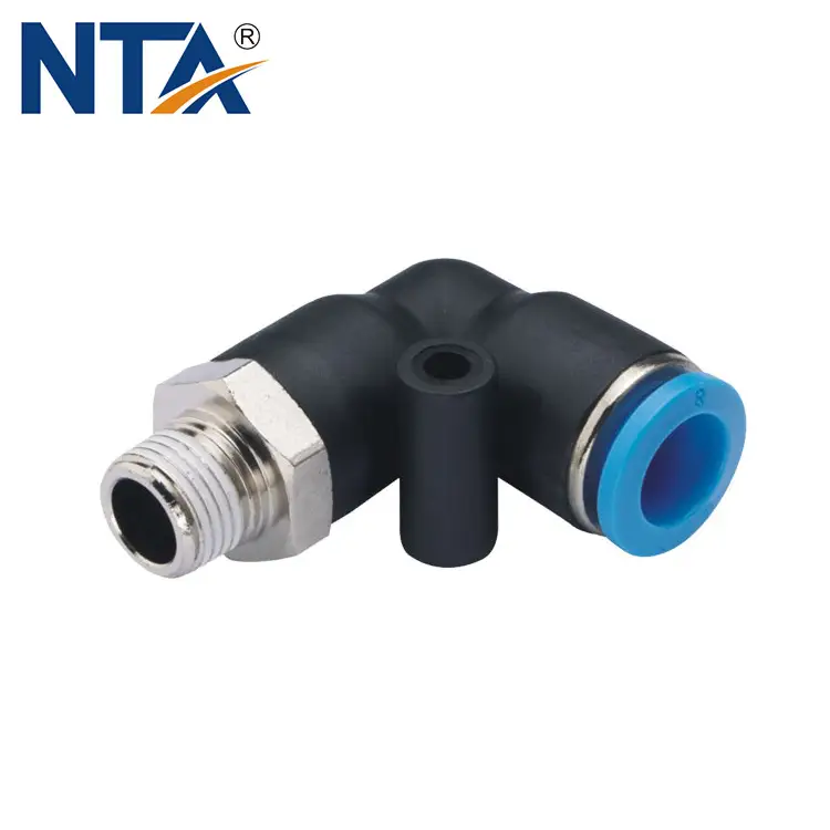 PL Male Elbow Plastic Push-in Fitting/ Pneumatic Fitting/Compressed Air Fitting/One Touch Tube Fitting 1