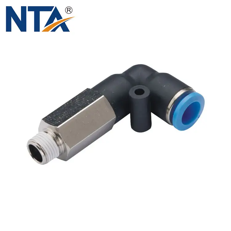 PLL Male Long Elbow Plastic Push-in Fitting/ Pneumatic Fitting/Compressed Air Fitting/One Touch Tube Fitting 1