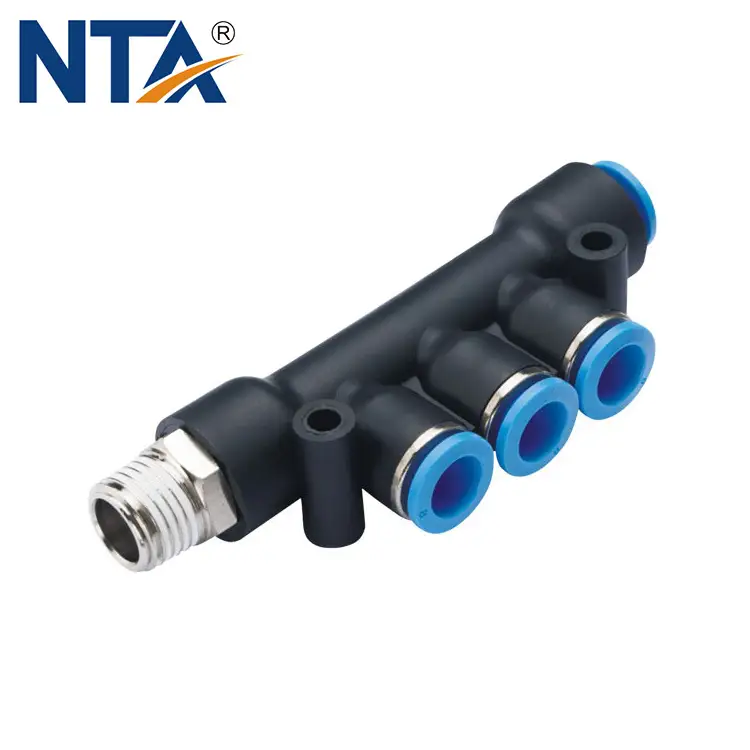 PKB Branch Triple Plastic Push-in Fitting/Pneumatic Fitting/Compressed Air Fitting/One Touch Tube Fitting 1
