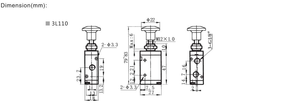 3L Series 3/2 Hand Valve 5