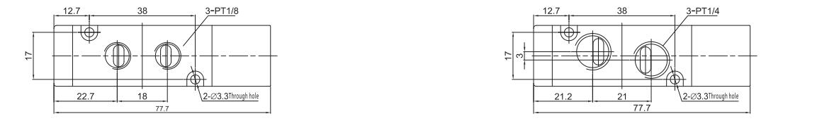 Válvula de control direccional neumática de la serie A5200 5/2 o 5/3 7