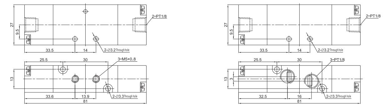 A5100 Serie 5/2 oder 5/3 Pneumatische Richtungssteuerventil 7