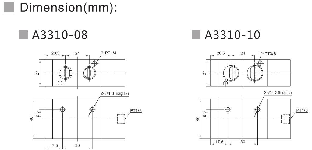 A3300 Series 3/2 Pneumatic Directional Control Valve 7