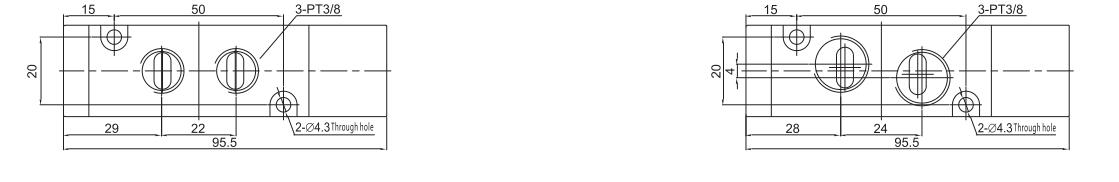 A5300 Serie 5/2 oder 5/3 Pneumatische Richtungssteuerventil 6