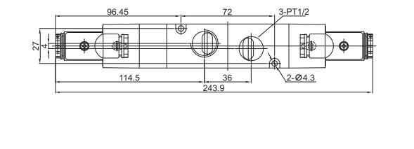 V5400 Serie 5/2 oder 5/3 Pneumatische Richtungssteuerventil 8
