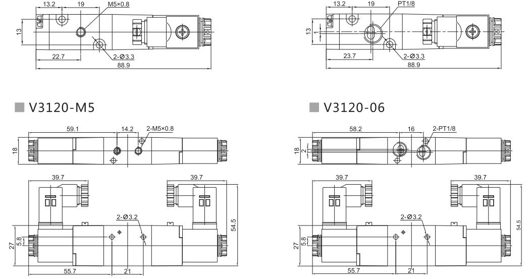 V3100 Series 3/2 Pneumatic Directional Control Valve 7
