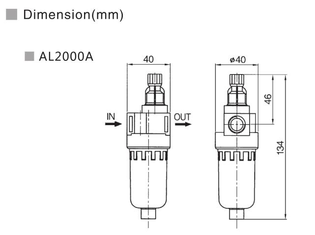 Lubricador económico de la serie AL/BL 6