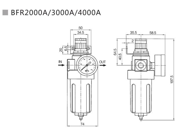 AFR/BFR Series Economical Filter Regulator 7