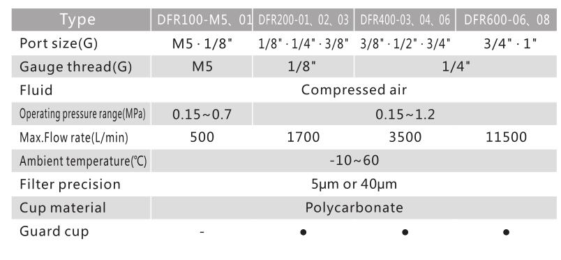 DFR Filter Regulator 6