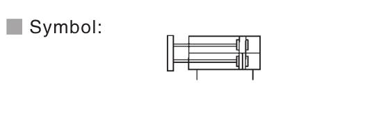 Cilindro pneumático de tabela de slides da série MXQ 2