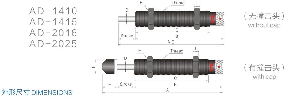 AD14/20 Регулируемый амортизатор серии 3