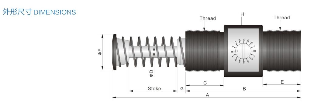 ADH42/64/85 регулируемый серийный амортизатор 3