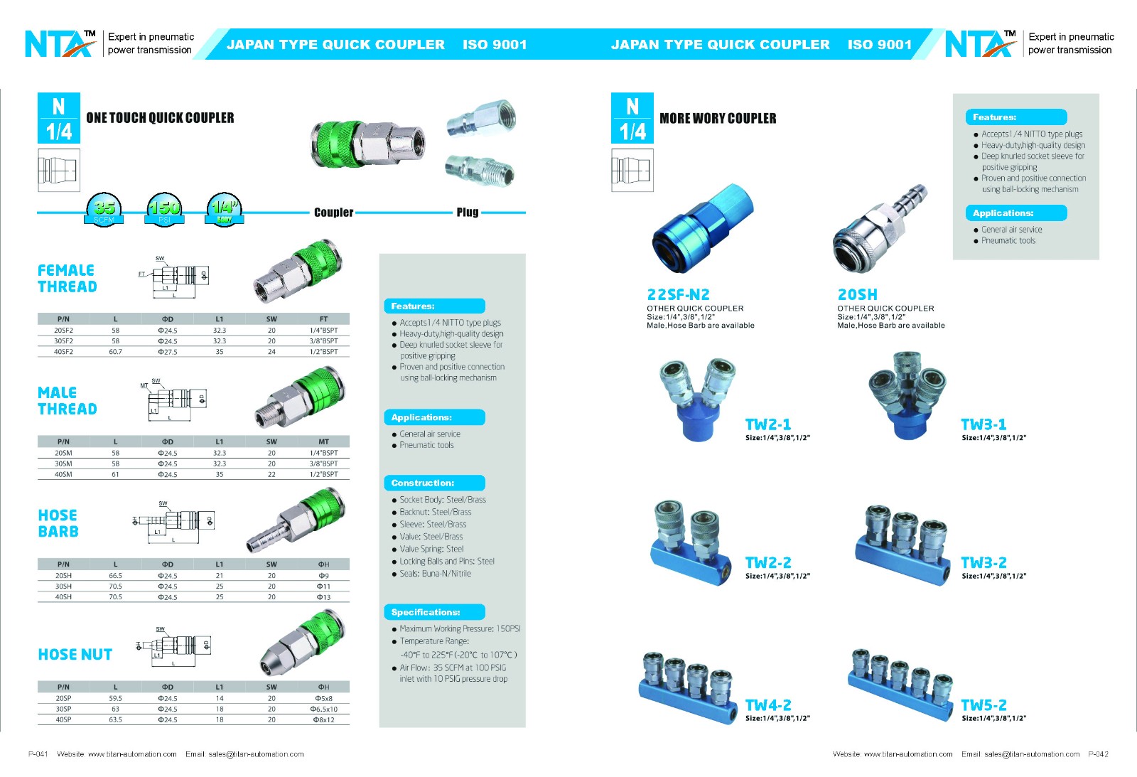 Japan Pneumatic Schnellkoppler 6