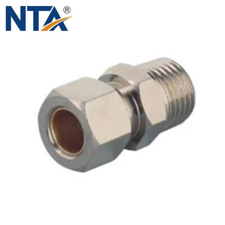 MTPC Brass Compression Male Coupler/ Brass Compression Fitting/Compression Air Fitting/Metal Compression Fitting 1