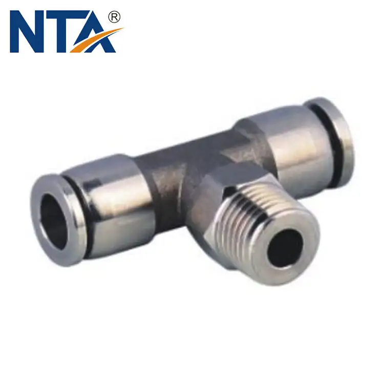 SS-PB Stainless Steel Tee Branch Push in Connector/Stainless Steel Tee Push in Fitting 1