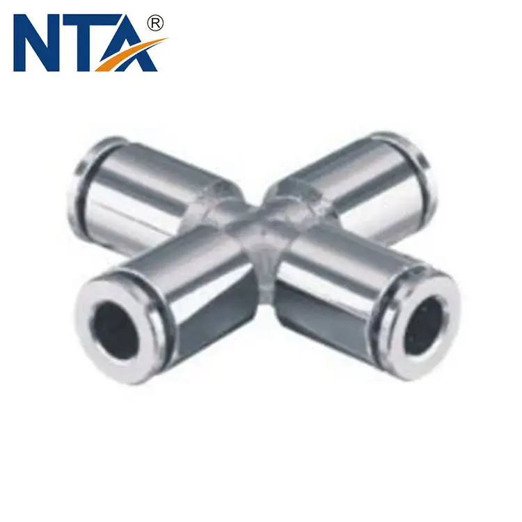 SS-PZA Stainless Steel Cross Push in Connector/Stainless Steel Cross Push in Fitting 1