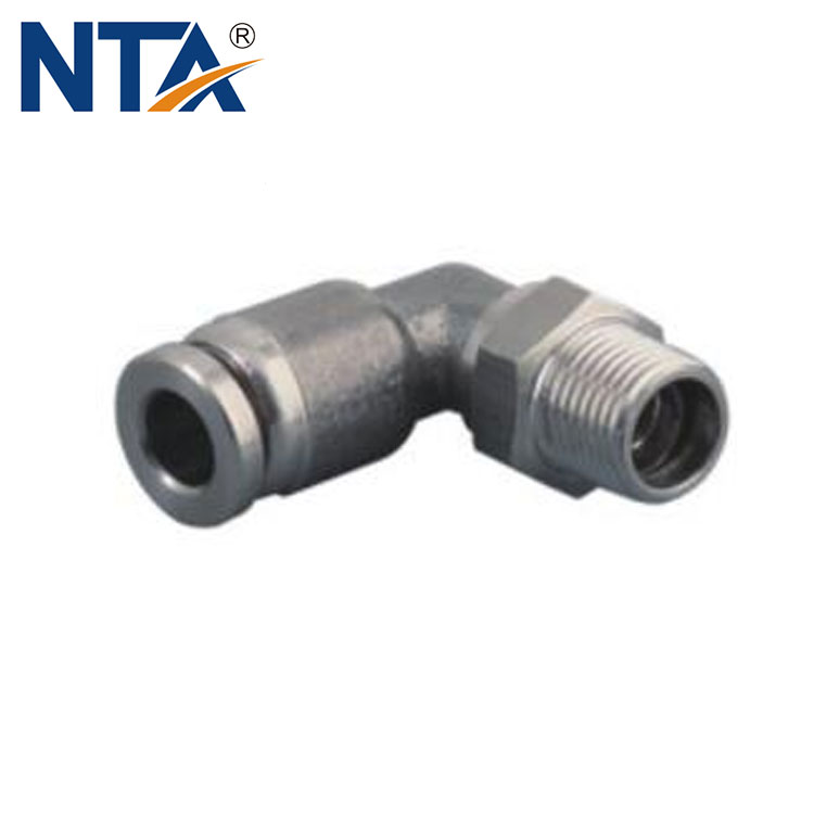 SS-PL Stainless Steel Male Elbow Push in Connector/Stainless Steel Elbow Push in Fitting 1