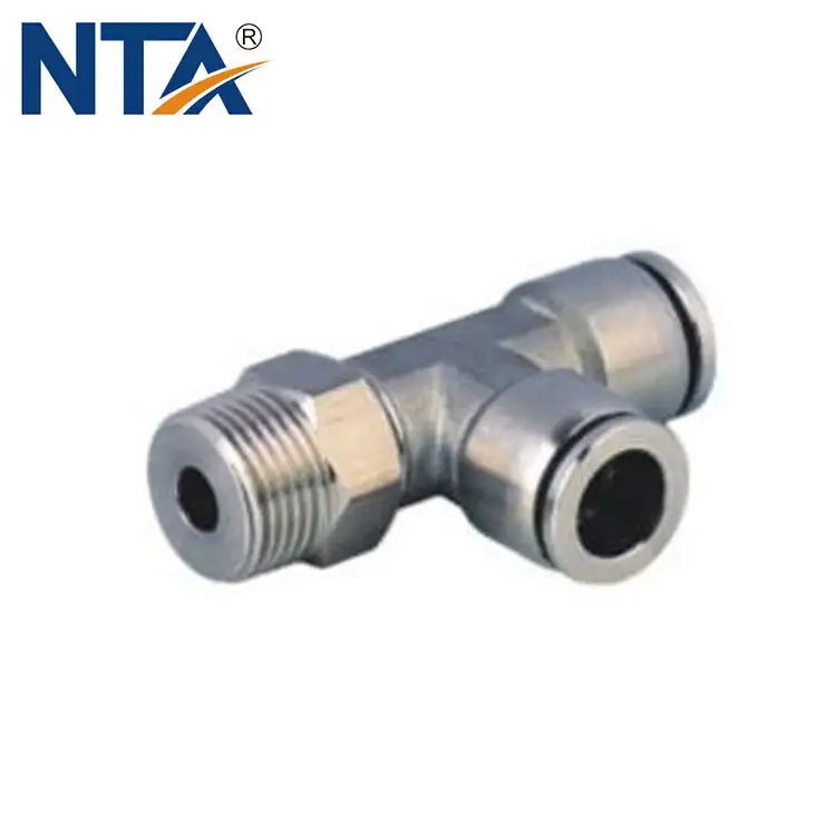 SS-PD Stainless Steel Tee Male Push in Connector/Stainless Steel Tee Push in Fitting 1