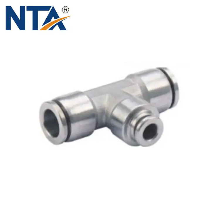 SS-PEG Stainless Steel Union Tee Reducer/Stainless Steel Union Tee Push in Fitting/Stainless Steel Different Tube 1