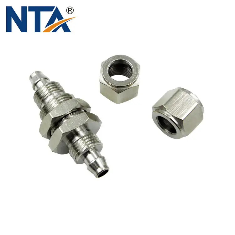 TPU Brass Push on Straight Union Fittings/ Brass Pneumatic Straight Union Fitting/Compressed Air Fitting 1