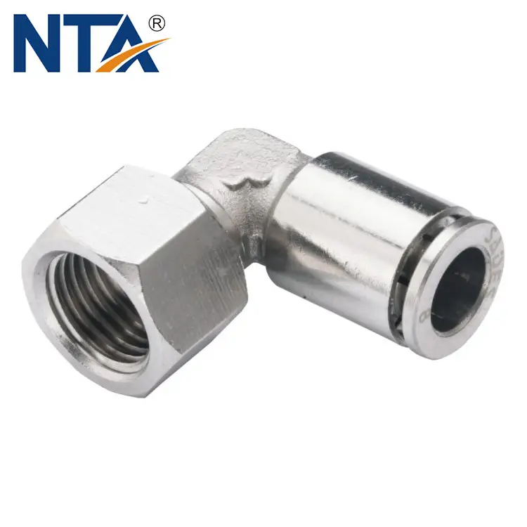 MPFL Female Elbow L Brass Push-in Fitting/ Brass Pneumatic Fitting/Compressed Air Fitting/Metal One Touch Tube Fitting 1