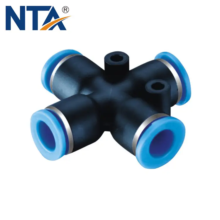 PZA Cross Plastic Push-in Fitting/Pneumatic Fitting/Compressed Air Fitting/One Touch Tube Fitting 1