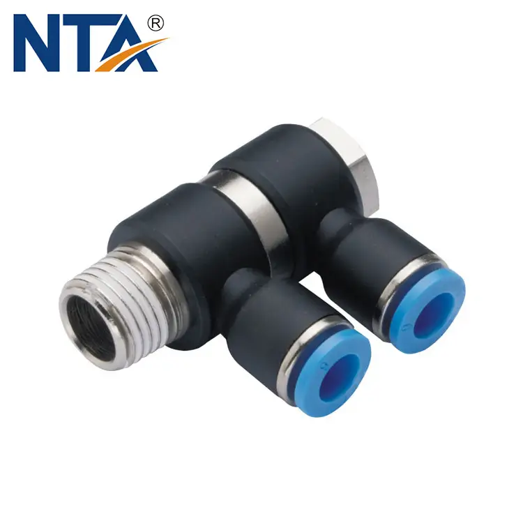 PHT-2 Double Universal Elbow Plastic Push-in Fitting/ Pneumatic double Banjo Fittings/Modular double Banjo Fittings 1
