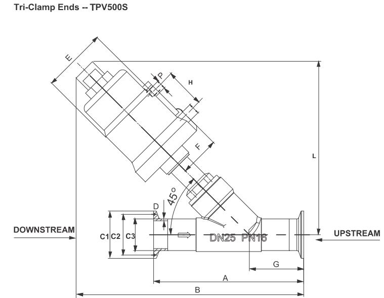 TPV500 Pneumaticly Operated 2/2 Way Seat Valve 7